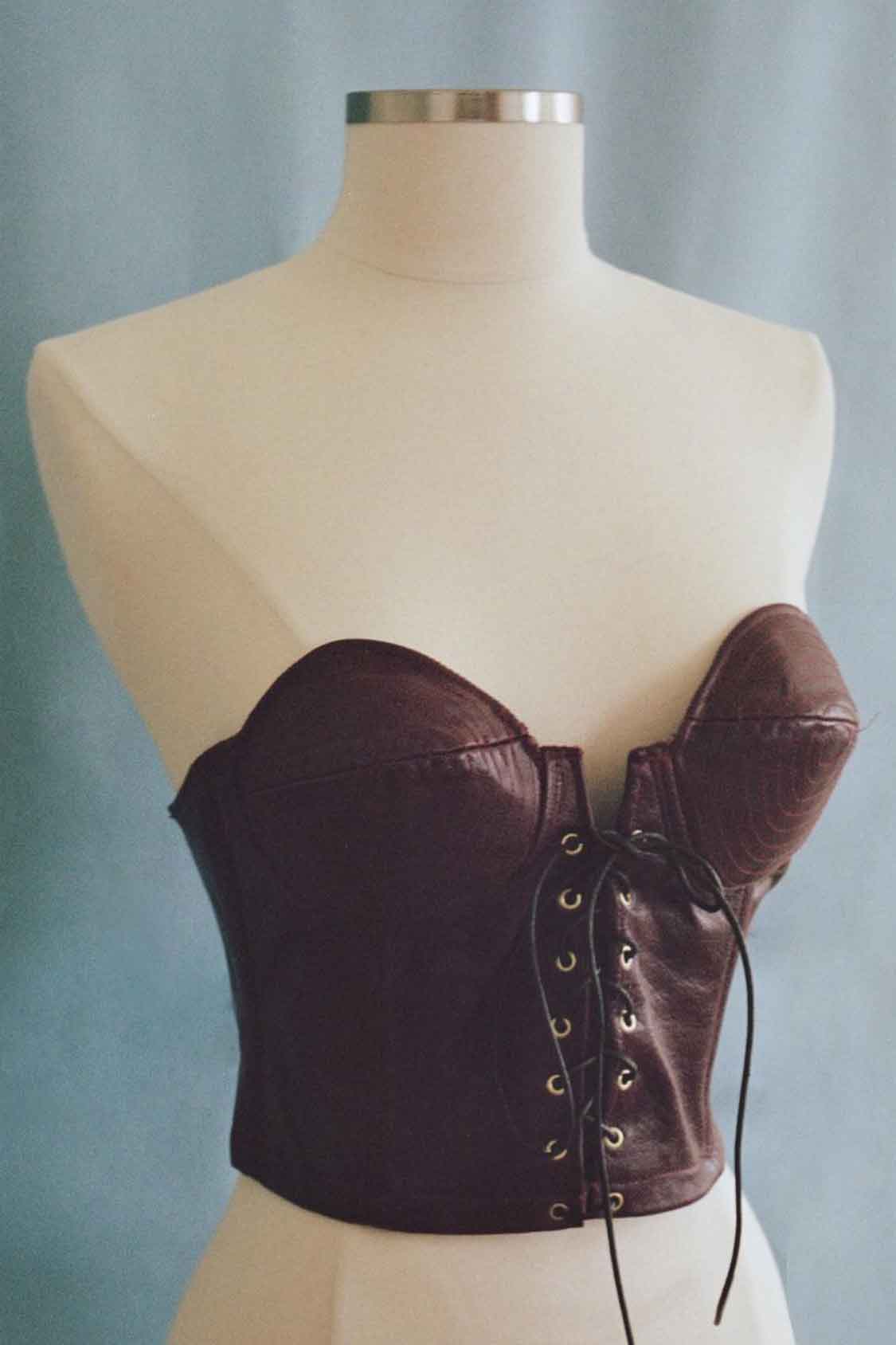 Leather corset