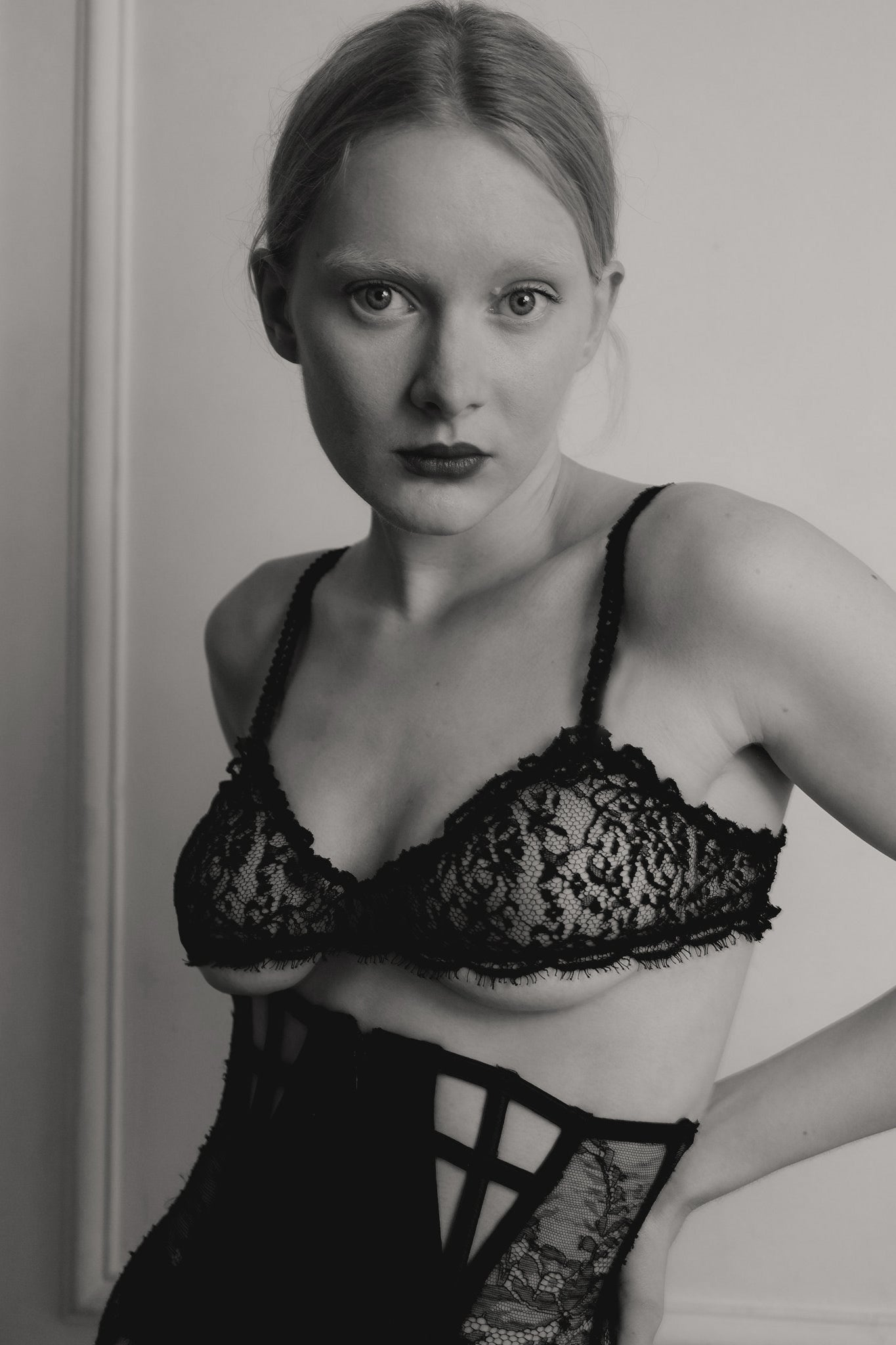 Rose Black Lace Bra