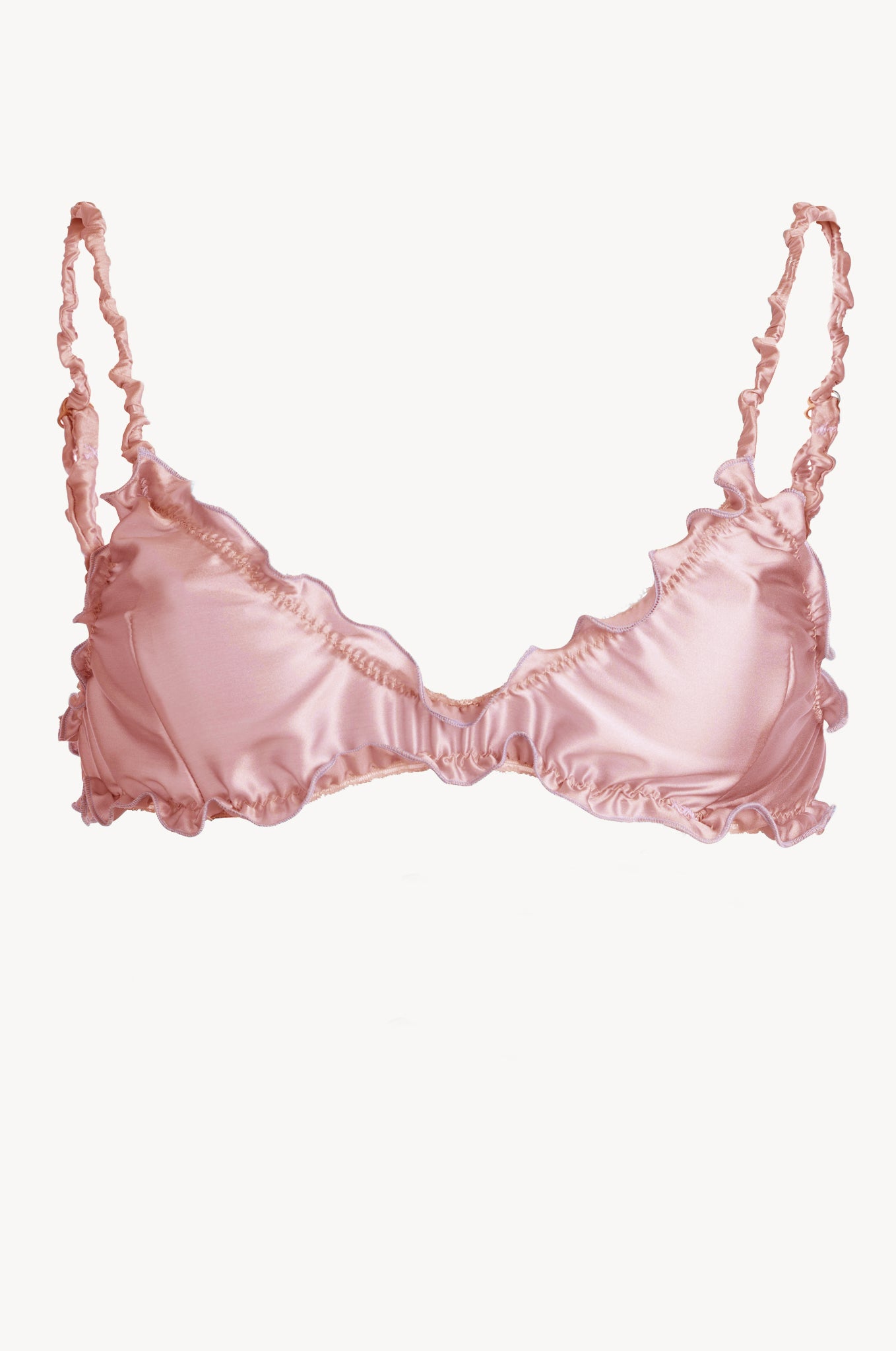 Limited Edition Rose Bra – Naturally Dyed Silk in Blush Peach