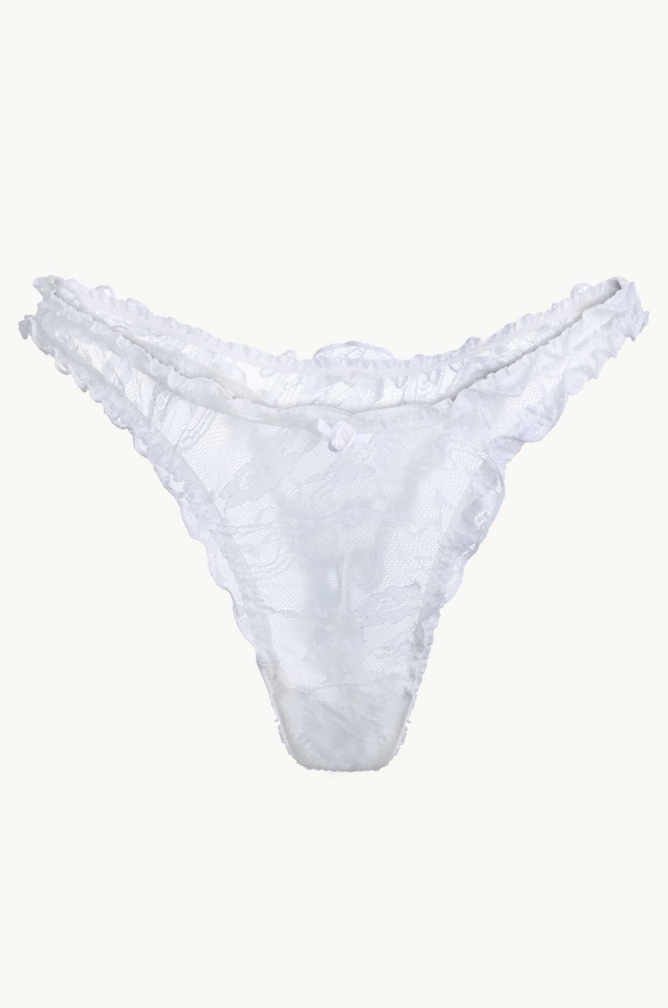 Ruffle Brazilian White Lace