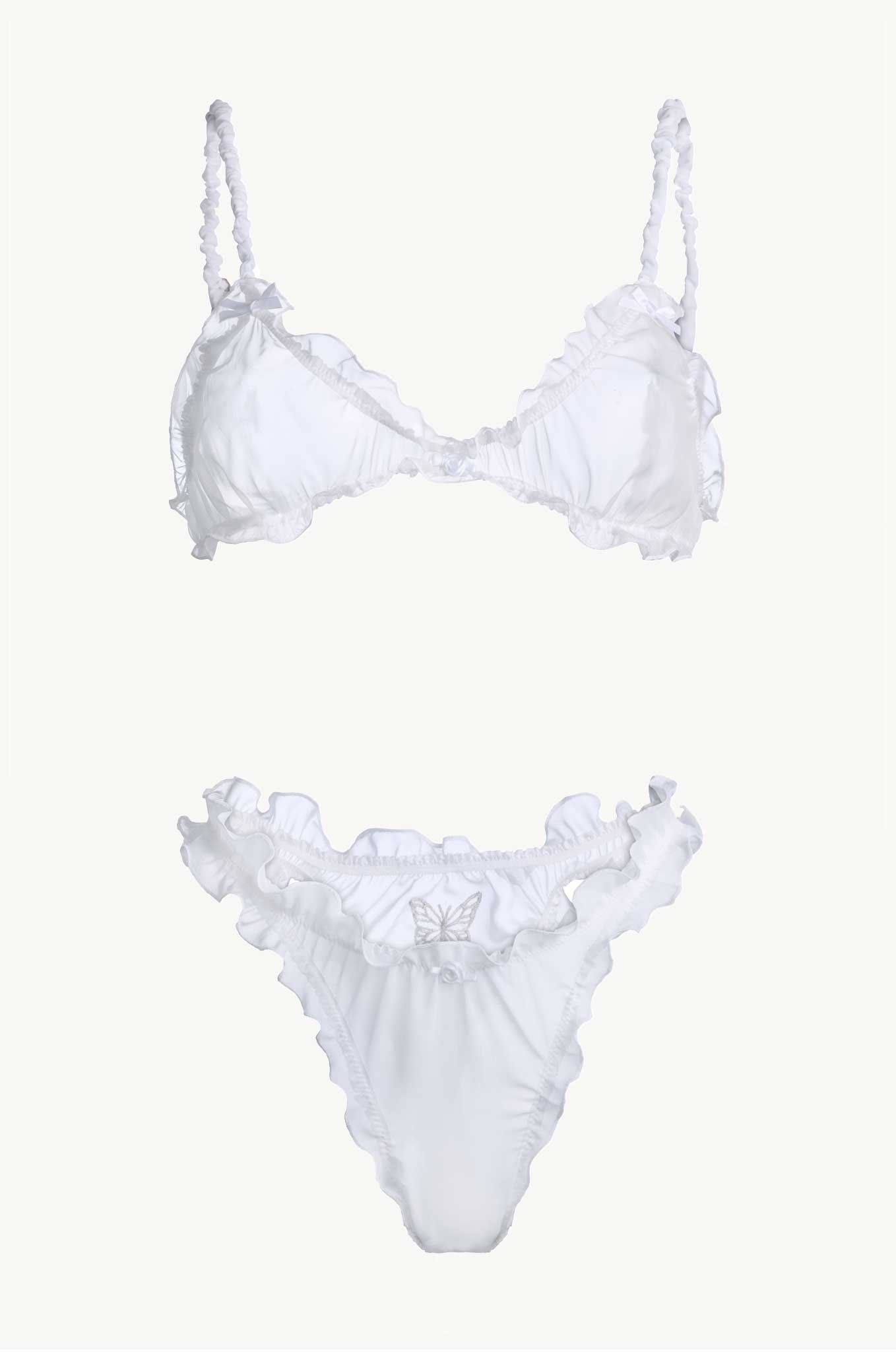 Brazilian Butterfly White Transparent Set