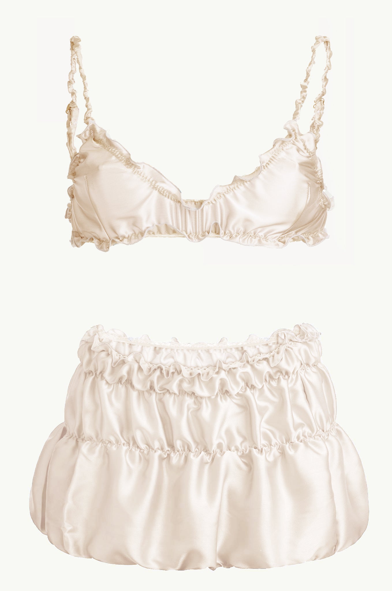 Rose Ruffle Skirt IvoryWhite