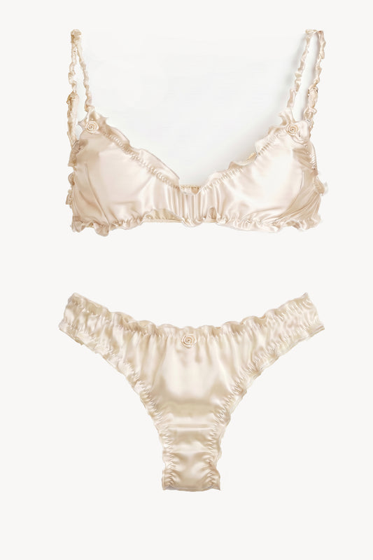Brazilian Ivory Silk Set