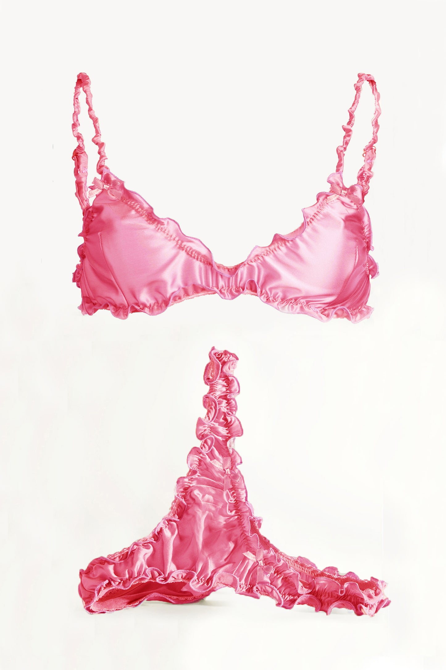 Limited Edition Rose Silk Shiny Pink Set