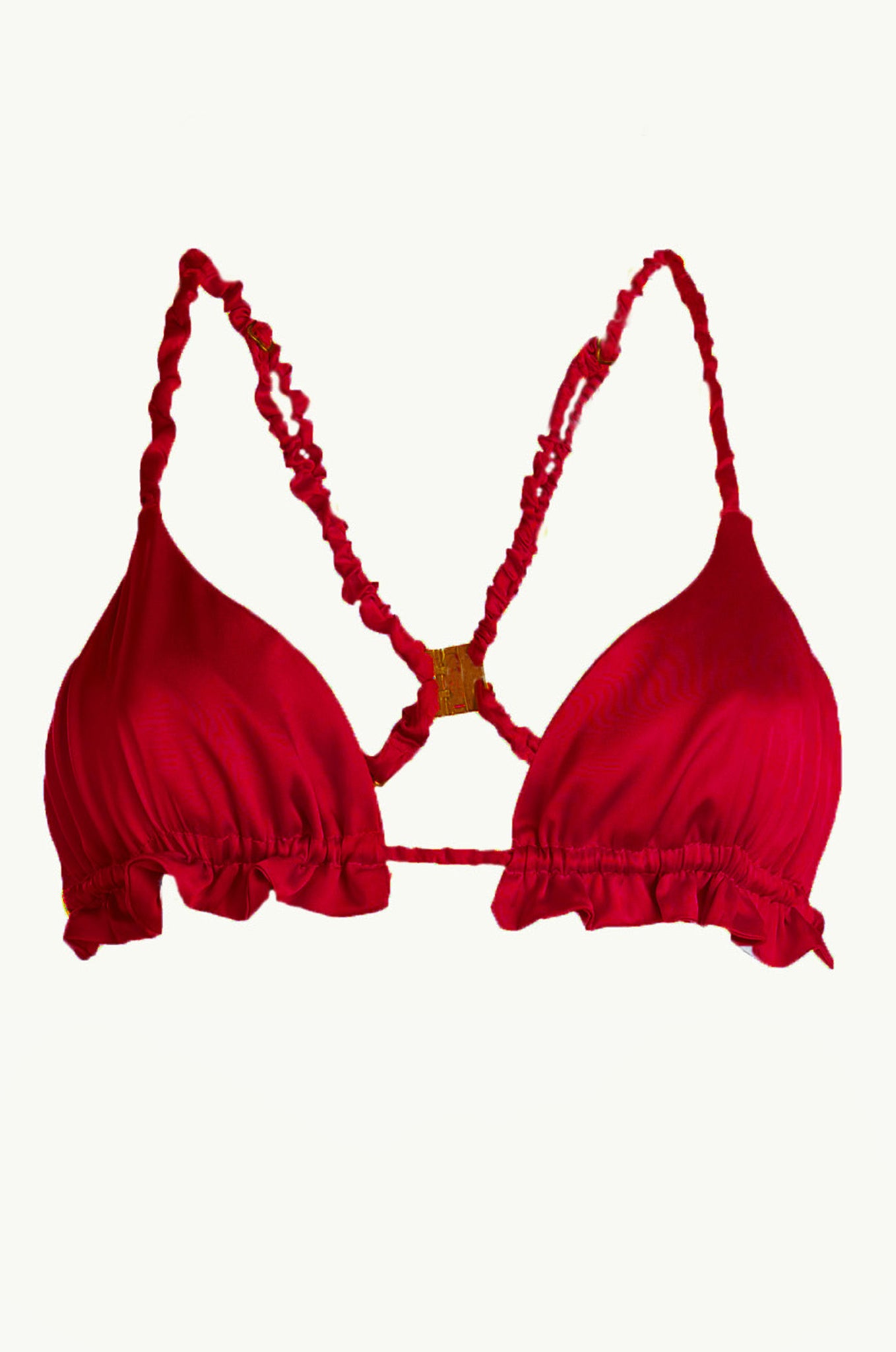 Laila Red Silk Bra