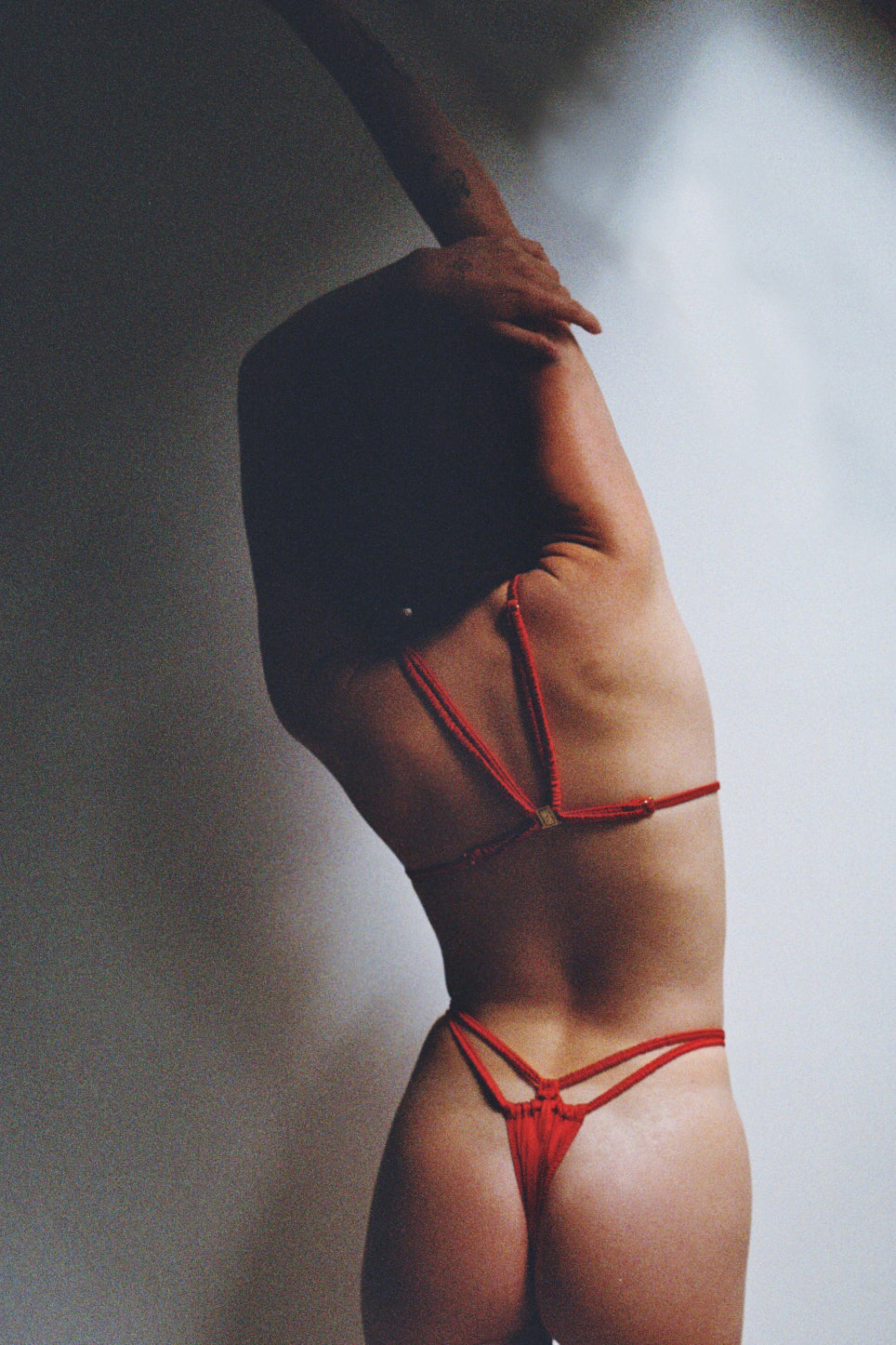 Laila Red Silk Bra
